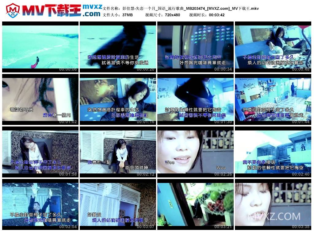 彭佳慧-失恋一个月_国语_流行歌曲_MB203474